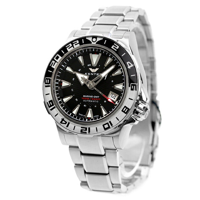 ケンテックス GMT 自動巻き 腕時計 ブランド メンズ 数量限定モデル S820X-01 アナログ ブラック 黒 日本製 S820X-01