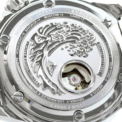 ケンテックス GMT 自動巻き 腕時計 ブランド メンズ 数量限定モデル S820X-01 アナログ ブラック 黒 日本製 S820X-01