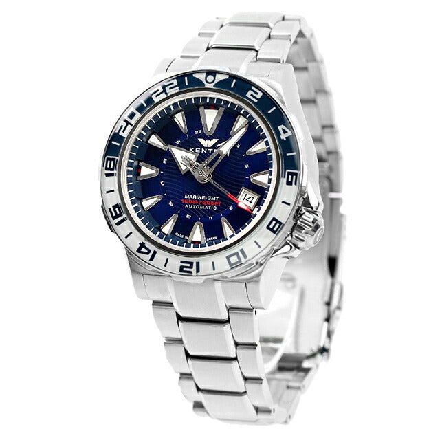 ケンテックス GMT 自動巻き 腕時計 ブランド メンズ 数量限定モデル S820X-02 アナログ ブルー 日本製 S820X-02