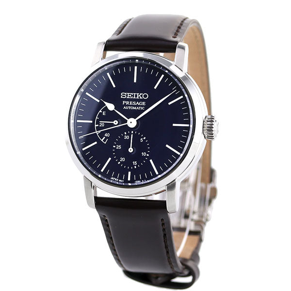 Seiko Preserge Roulou Enamel Limited模型自动机械男士手表品牌SARW057 Seiko Navy Navy Brown