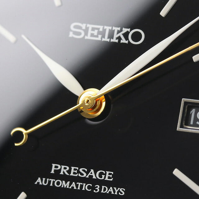 精工预售自动观看品牌男士有限模型Seiko SARX107模拟黑色黑色日本漆