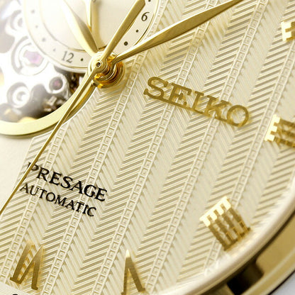 セイコー プレザージュ 自動巻き 腕時計 ブランド メンズ SEIKO SARY238 アナログ ゴールド シルバー 日本製