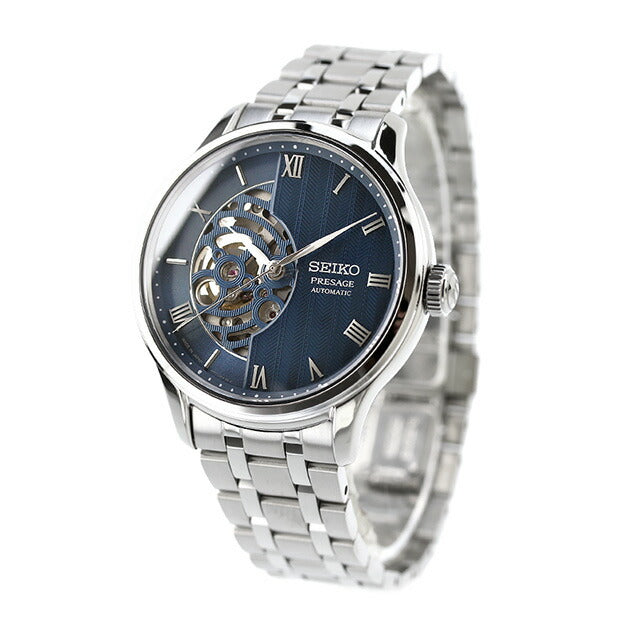 セイコー プレザージュ Japanese Garden ジャパニーズガーデン 自動巻き 腕時計 ブランド メンズ オープンハート SEIKO PRESAGE SARY251 アナログ ブルー 日本製 SARY253