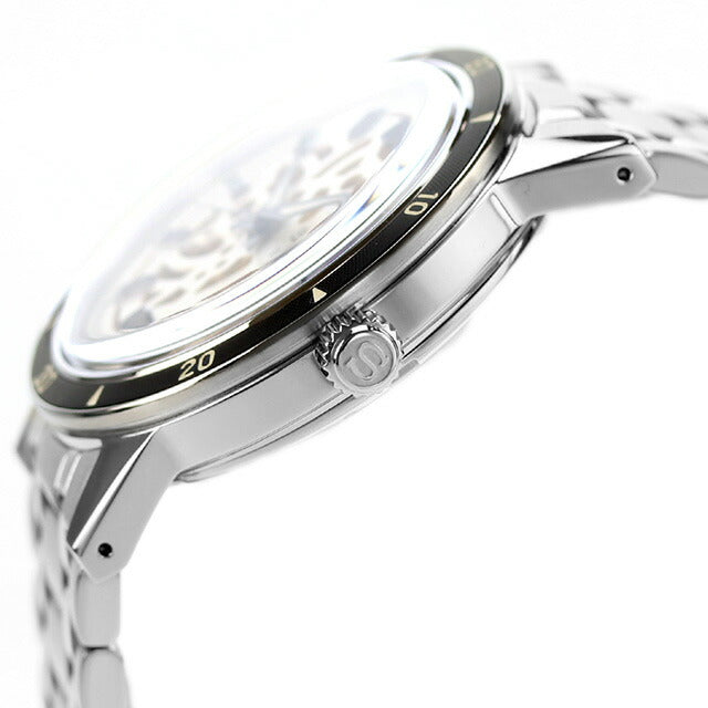 セイコー プレザージュ Style60’s 自動巻き 腕時計 ブランド メンズ オープンハート SEIKO PRESAGE SARY255 アナログ シルバー ゴールド 日本製 SARY255