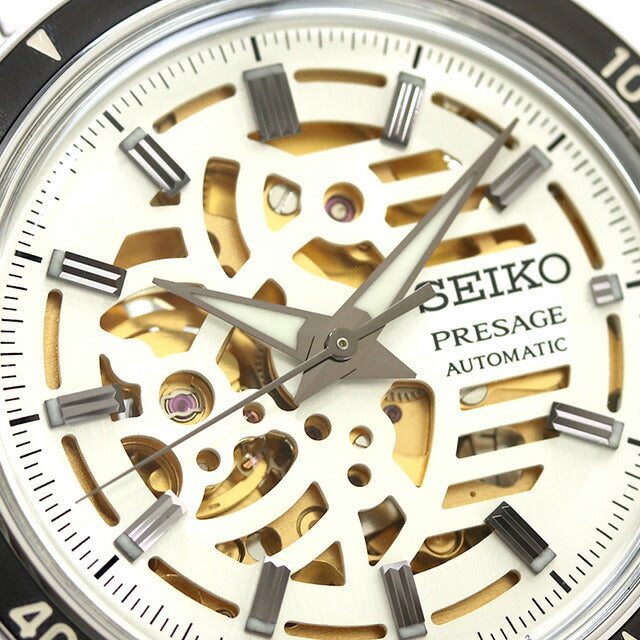 セイコー プレザージュ Style60’s 自動巻き 腕時計 ブランド メンズ オープンハート SEIKO PRESAGE SARY255 アナログ シルバー ゴールド 日本製 SARY255