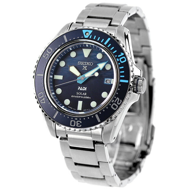 Seiko Prospex潜水员潜水太阳能观看品牌潜水员手表Seiko SBDJ057蓝色等级