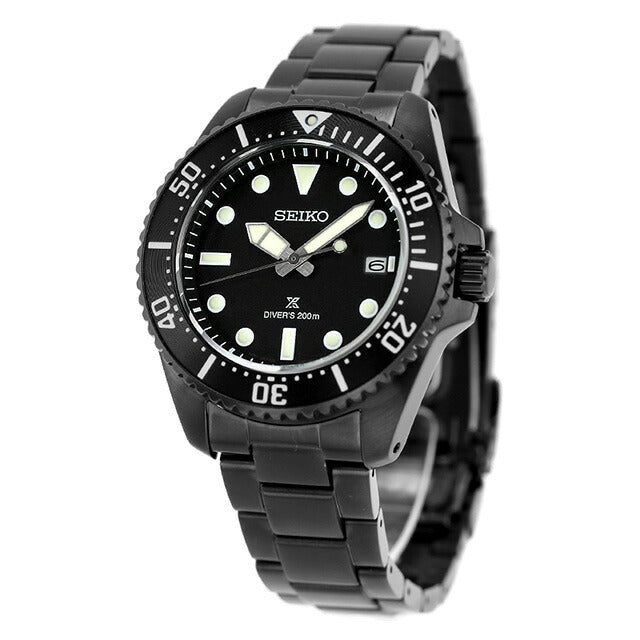 セイコー プロスペックス ダイバースキューバ ソーラー 腕時計 ブランド メンズ ダイバーズウォッチ SEIKO PROSPEX SBDJ065 アナログ オールブラック 黒 SBDJ065