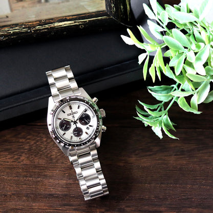 Seiko Prospex Speed ​​Timer Solar Chronograph Panda Dial Men&