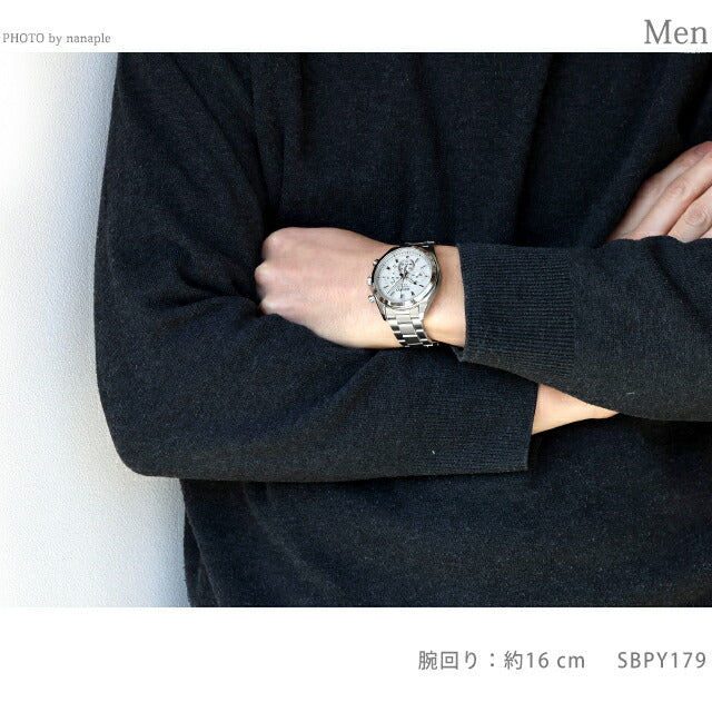 セイコーセレクション Sシリーズ ソーラー 腕時計 ブランド メンズ クロノグラフ SEIKO SELECTION SBPY179 アナログ ホワイト 白 SBPY179