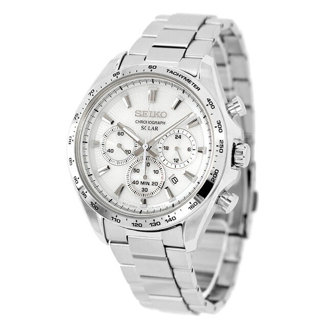 セイコーセレクション Sシリーズ ソーラー 腕時計 ブランド メンズ クロノグラフ SEIKO SELECTION SBPY179 アナログ ホワイト 白 SBPY179