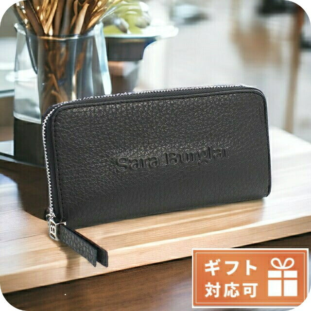 サラバーグラー 長財布ラウンドファスナー レディース BUFALO LOGO レザー イタリア 110L NERO ブラック 財布 SBR110L011