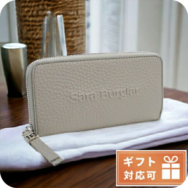 サラバーグラー 長財布ラウンドファスナー レディース BUFALO LOGO レザー イタリア 110L GRIGIO グレー系 財布 SBR110L031