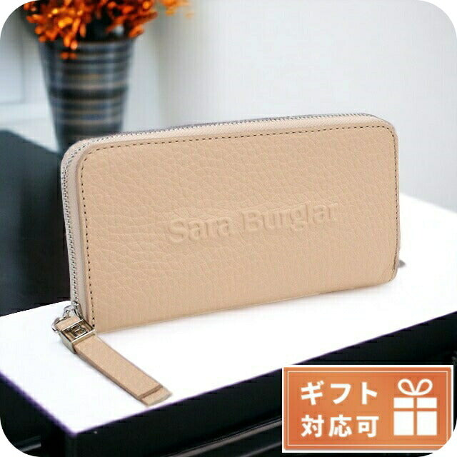 サラバーグラー 長財布ラウンドファスナー レディース BUFALO LOGO レザー イタリア 110L NUDE ピンク系 財布 SBR110L041