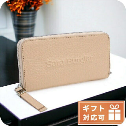 サラバーグラー 長財布ラウンドファスナー レディース BUFALO LOGO レザー イタリア 110L NUDE ピンク系 財布 SBR110L041