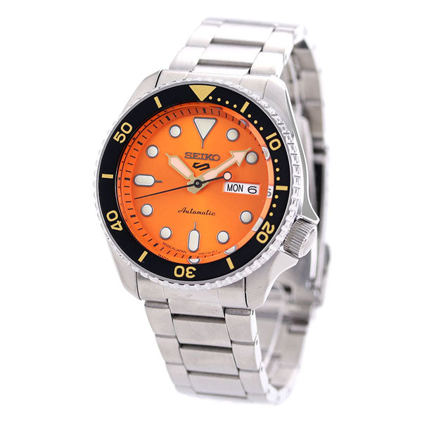 Seiko 5运动日本自动机械机械男士手表品牌SBSA009 SKX SEIKO SECIKO SPORT ORANGE