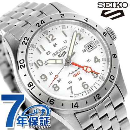 セイコー5 スポーツ フィールド GMT スポーツ スタイル 自動巻き 腕時計 ブランド メンズ Seiko 5 Sports Field Series SBSC009 ホワイト SBSC009