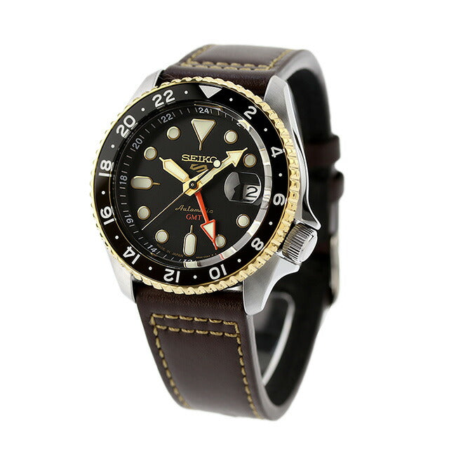 セイコー5 スポーツ SKX Series GMT 自動巻き 腕時計 ブランド メンズ Seiko 5 Sports SBSC020 アナログ ブラック ブラウン 黒 日本製 SBSC020