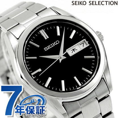 セイコーセレクション メンズ アナログクオーツ デイデイトSシリーズ クオーツ 腕時計 ブランド メンズ SEIKO SELECTION SBTH011 アナログ ブラック 黒 SBTH011