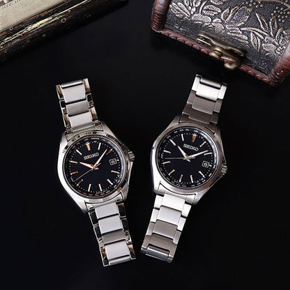 セイコー 時計 ソーラー電波 チタン ワールドタイム 腕時計 ブランド メンズ 日本製 SBTM293 SEIKO ブラック SBTM293