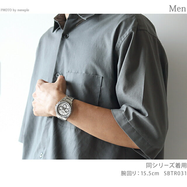 精子选择Quartz Watch Brand Men Limited Model Chronography Seiko SBTR033模拟蓝色