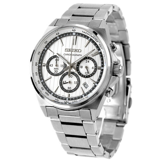 Seiko Selection Quartz Watch Brand Men Limited Model Chronograph SEIKO SBTR031 Analog Silver