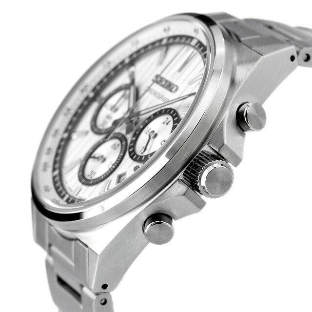 Seiko Selection Quartz Watch Brand Men Limited Model Chronograph SEIKO SBTR031 Analog Silver