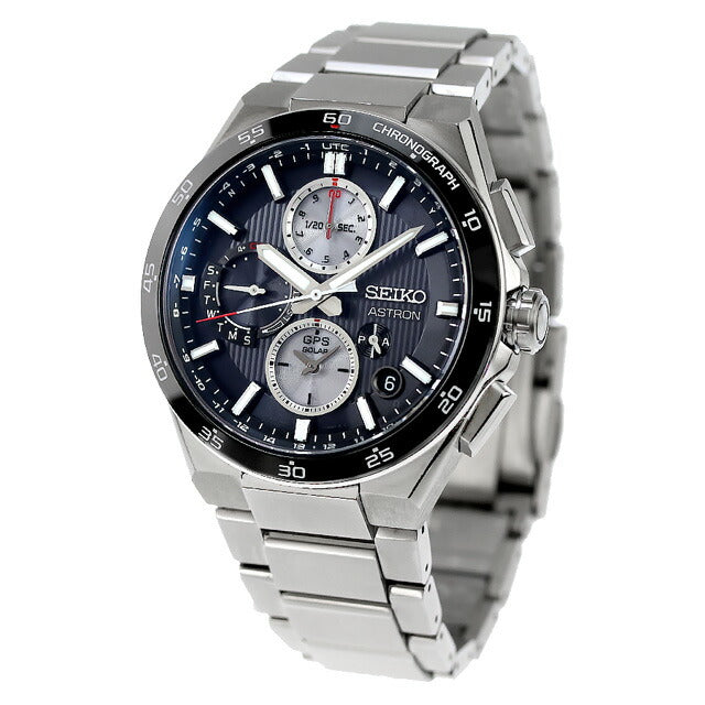 Seiko Astron NEXTER 5X Dual Time Chronograph Radio Solar Watch Brand Men&