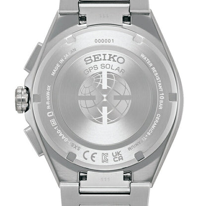 Seiko Astron Nexter 5X双重时间计时无线电太阳能观看品牌男士钛Seiko Seiko Astron SBXC151