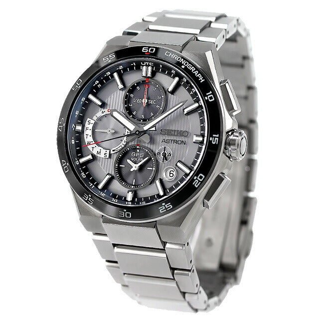 Seiko Astron NEXTER 5X Dual Time Chronograph Radio Solar Watch Brand Men&