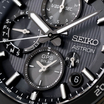 Seiko Astron Nexter 5x双时间计时码表太阳能观看品牌男士钛精子astros sbxc155