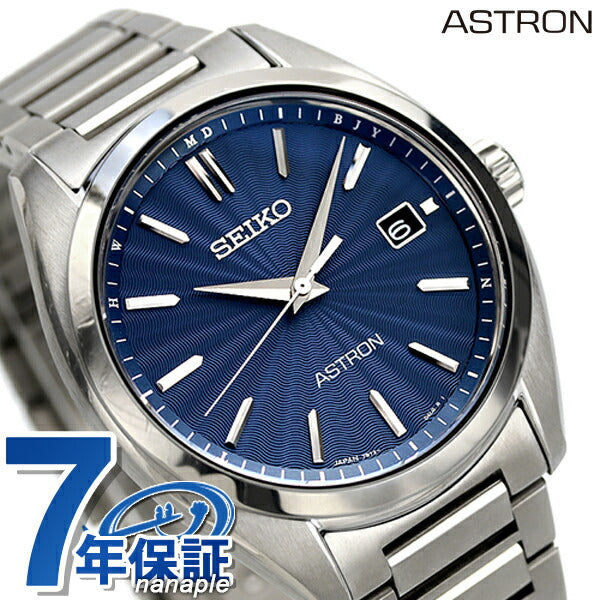 精工Astron Titan Titan Titanium太阳能无线电手表品牌SBXY031 Seiko Blue Seiko Seiko Astron