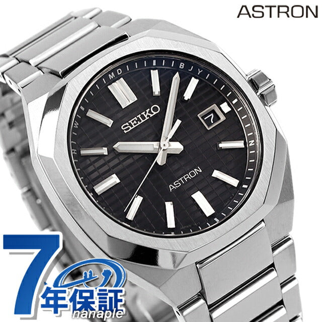 精工Astron Nexter太阳能无线电太阳能电台观看品牌男士钛Seiko SBXY063黑色黑色日本