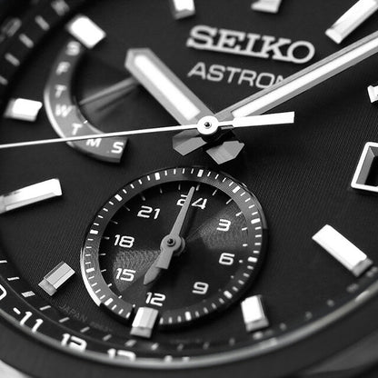 セイコー アストロン NEXTER ワールドタイム 電波ソーラー 腕時計 ブランド メンズ チタン SEIKO ASTRON SBXY087 アナログ オールブラック 黒 日本製 SBXY087