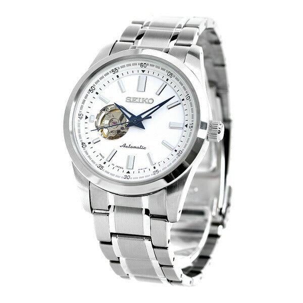 セイコー メンズ 腕時計 日本製 メカニカル オープンハート SCVE049 SEIKO セイコーセレクション ホワイト 時計 SCVE049