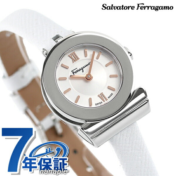 フェラガモ 時計 ガンチーニ 22mm スイス製 クオーツ レディース 腕時計 SF4301820 Salvatore Ferragamo シルバー ホワイト SF4301820