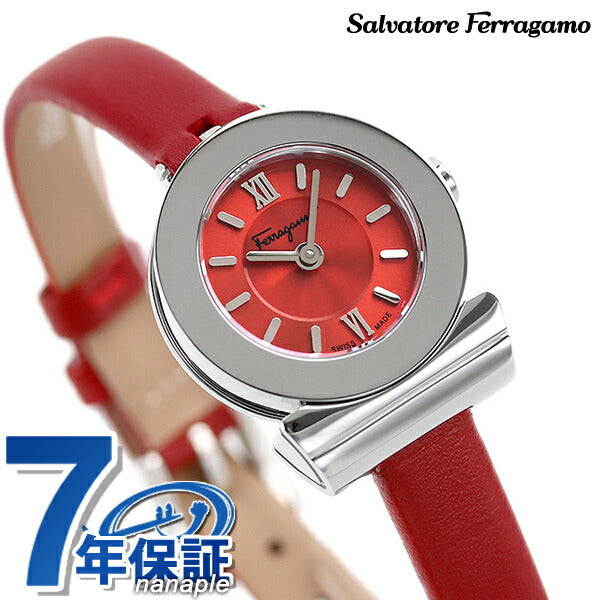 フェラガモ 時計 ガンチーニ 22mm スイス製 レディース 腕時計 ブランド SF4302121 レッド SF4302121