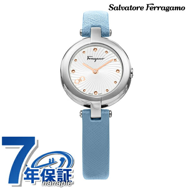 サルヴァトーレ フェラガモ MINIATURE クォーツ 電池式 腕時計 ブランド レディース Salvatore Ferragamo SFAT01824 アナログ シルバー ブルー スイス製 SFAT01824