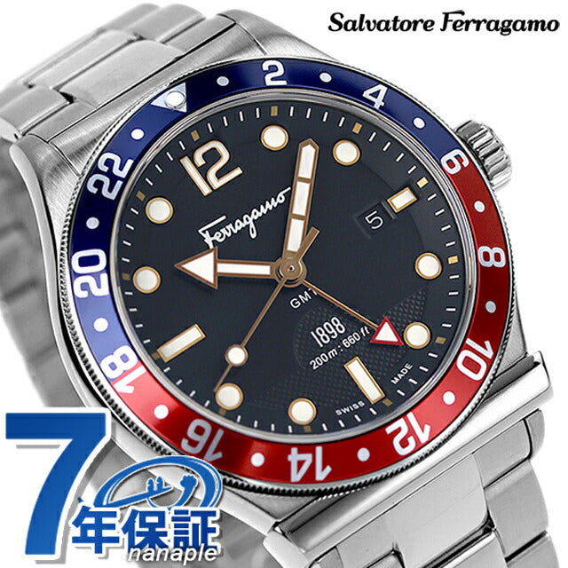 サルヴァトーレ フェラガモ 1898 クオーツ 腕時計 ブランド メンズ GMT SFDU00419 アナログ ブラック 黒 スイス製 SFDU00419
