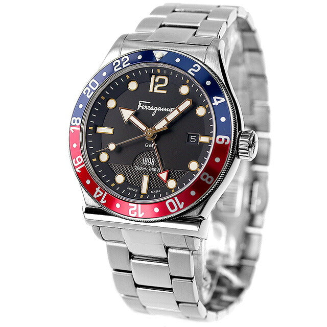 サルヴァトーレ フェラガモ 1898 クオーツ 腕時計 ブランド メンズ GMT SFDU00419 アナログ ブラック 黒 スイス製 SFDU00419