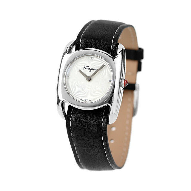 サルヴァトーレ フェラガモ ヴァラ クオーツ 腕時計 ブランド レディース 革ベルト Salvatore Ferragamo SFEL00119 アナログ ホワイト ブラック 黒 スイス製 成人祝い プレゼント ギフト SFEL00119