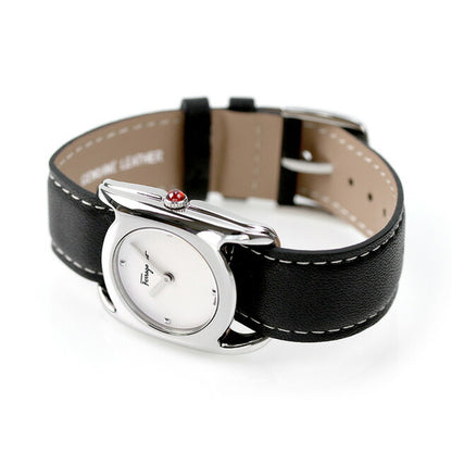 サルヴァトーレ フェラガモ ヴァラ クオーツ 腕時計 ブランド レディース 革ベルト Salvatore Ferragamo SFEL00119 アナログ ホワイト ブラック 黒 スイス製 成人祝い プレゼント ギフト SFEL00119