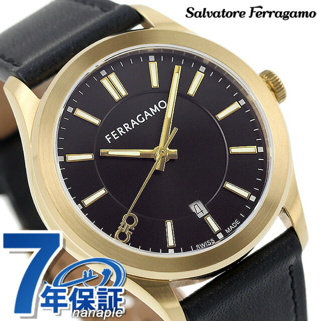 Salvatore Ferragamo New Gent Quartz观看品牌男士Salvatore Ferragamo SFU500223模拟黑色黑色黑色黑色瑞士