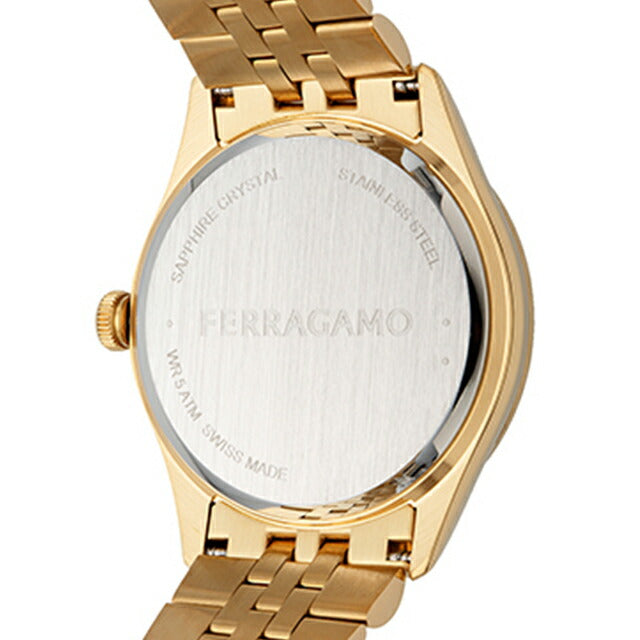 Salvatore Ferragamo New Gent Quartz观看品牌男士Salvatore Ferragamo SFU500523模拟黑色黄金