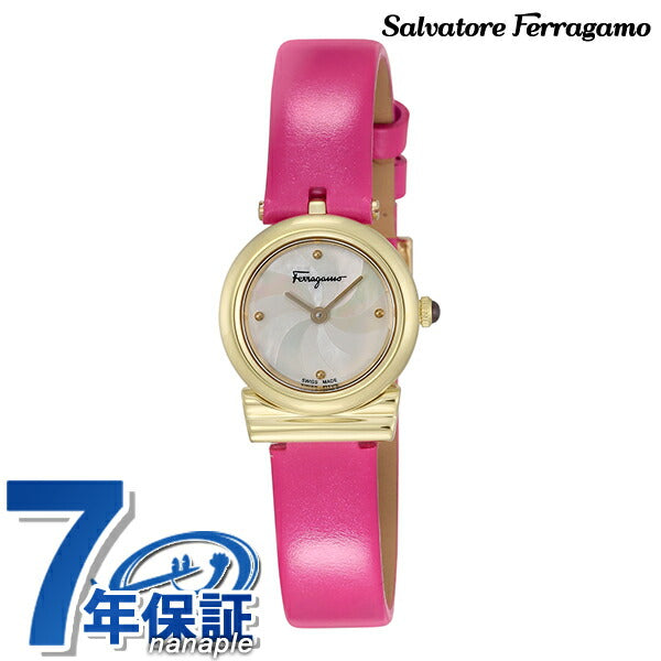 サルヴァトーレ フェラガモ GANCINI クォーツ 電池式 腕時計 ブランド レディース Salvatore Ferragamo SFYE00522 アナログ ホワイト ピンク 白 スイス製 SFYE00522