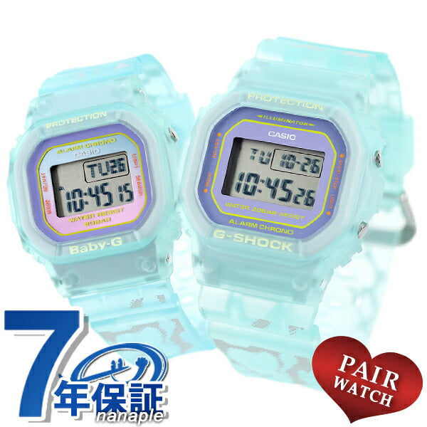 Pairwatch G Shock Baby Baby G Rubber Collection SLV-21 DW-5600 BGD-560 Overseas Model Men&