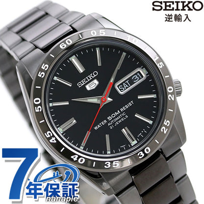 Seiko 5 Reimported Overseas Model Automatic Mechanical Watch Brand Men Black Lightning Seiko Five SEIKO SNKE03K1 All Black Black