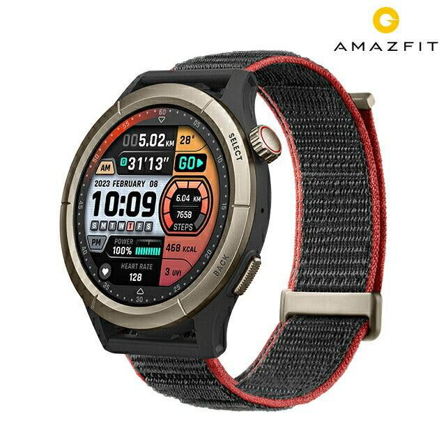 アマズフィット チーター プロ ラントラックブラック 充電式クォーツ スマートウォッチ ブランド メンズ チタン Amazfit SP170062-C196 デジタル ブラック 黒 SP170062-C196
