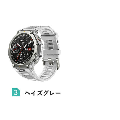 アマズフィット T-Rex 3 充電式クォーツ スマートウォッチ ブランド メンズ Amazfit デジタル シルバー 選べるモデル SP170069