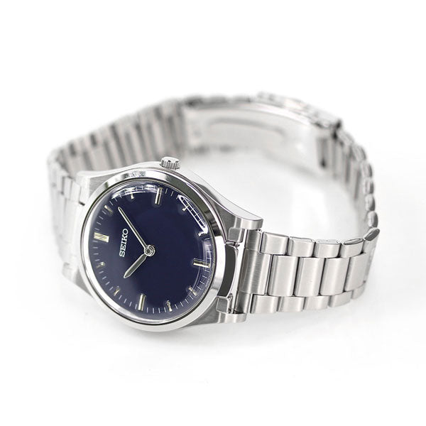 Seiko Touch Reading Clock Watches Collapsed Dial Collapse Dial Made in Japan Quartz Men Watch Brand SQBR021 SEIKO Navy