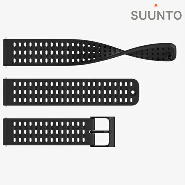 スント シリコンストラップ 時計ベルト 交換用ベルト ブランド メンズ レディース スントアクセサリー SUUNTO SS050850000 オールブラック 黒 SS050850000